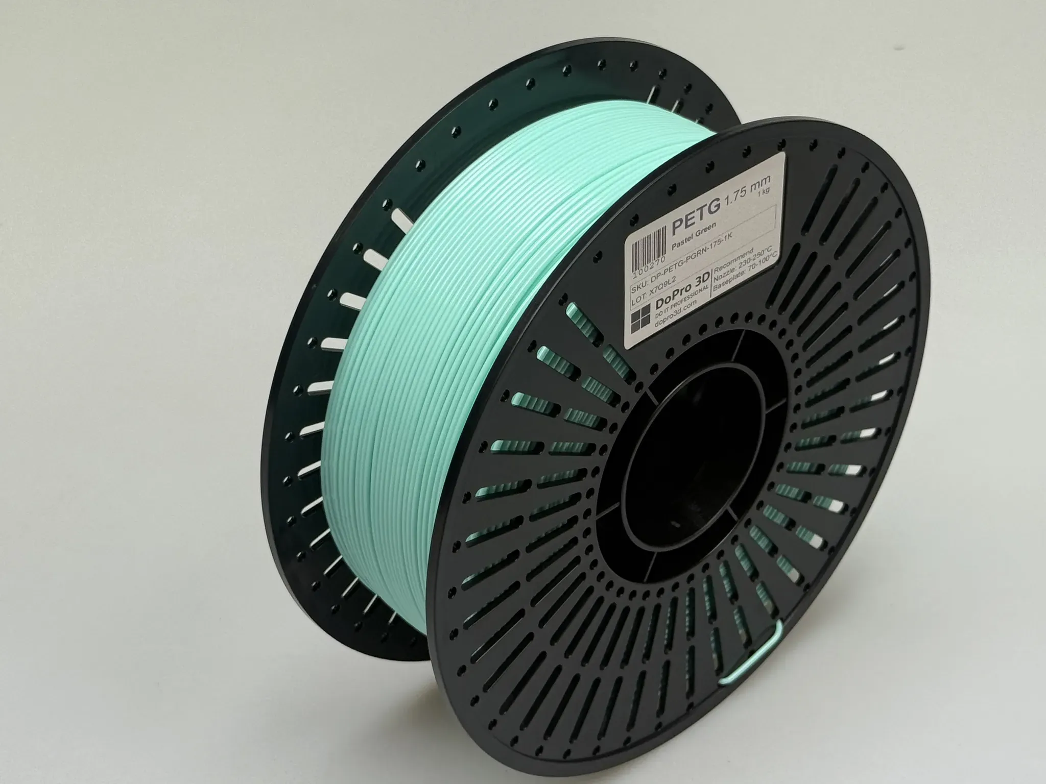DoPro 3D PETG Filament Pastel Mint Green – Nexyl Class – 1,75 mm – 1,0 kg