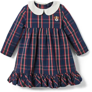 Tchibo - Baby-Webkleid - Mädchen - Gr. 86/92 - dunkelgrün/kariert