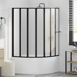 vidaXL Duschwand Duschabtrennung 140 x 168 cm 7 Faltwände