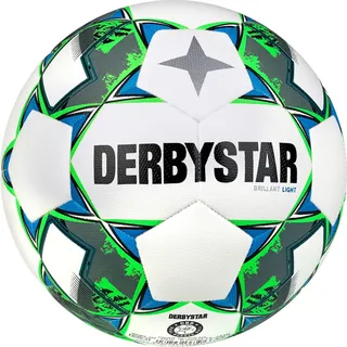 derbystar Brillant Dual-Bonded Light 350g Leicht-Fußball weiß/grün/blau 4