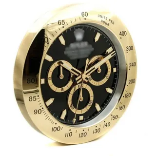 Wanduhr Rolex Daytona Schwarz Gold Chronograph Oyster Perpetual 34cm Moderne Luxusuhr