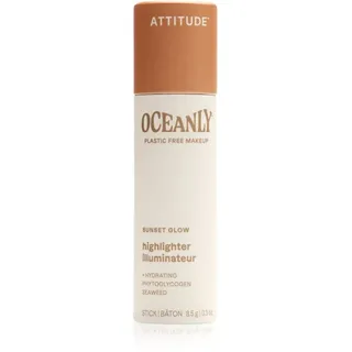Attitude Oceanly Plastic Free Makeup fester cremiger Highlighter Farbton Sunset Glow 8.5 g