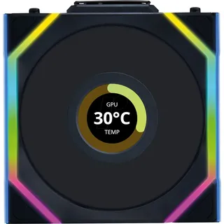 Lian Li UNI FAN SL Wireless LCD Lüfter, ARGB, PWM - 120 mm, schwarz