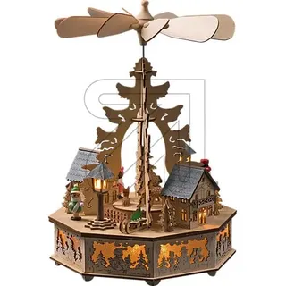 LED-Holzpyramide Winterlandschaft 8 flg. 3220-100