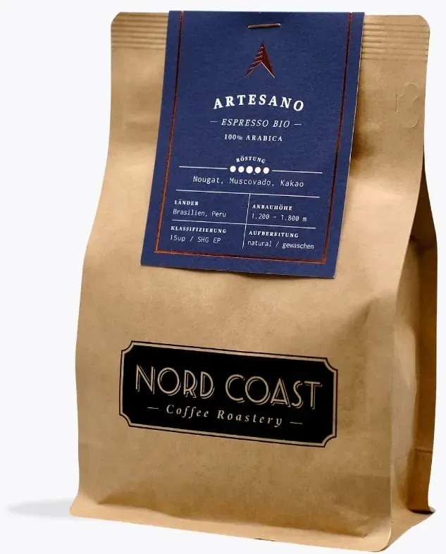 Nord Coast Coffee Artesano Espresso Bio 250g