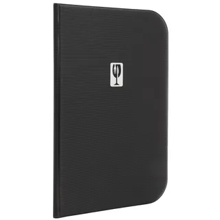 SecurIT® SECURIT - Speisekarte Essential Line - 6 feste, doppelseitige Einleger = 12 DIN A4-Seiten - Fester-PVC-Einband mit Siebdrucketikett - Für Cafés, Bars, Restaurants - Schwarz