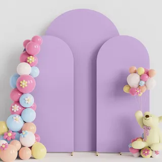 Putros Lavendel-Hochzeitsbogen-Abdeckung, 2 m, 1,8 m, 1,8 m, Spandex, runde Oberseite, Chiara-Hintergrund, Ständer, Abdeckungen für Hochzeit, Geburtstag, Party, Dekoration