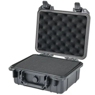 HMF ODK100 Outdoor-Fotokoffer, Transportkoffer mit Rasterschaumstoff 27 x 24,5 x 13 cm
