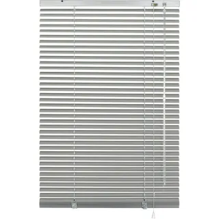 Jalousie Aluminium-Jalousie zum Klemmen, ohne Bohren, freihängend, Bestseller mit über 900 4,5-Sterne-Bewertungen, mit Klemmhalter silberfarben 150 cm x 175 cm