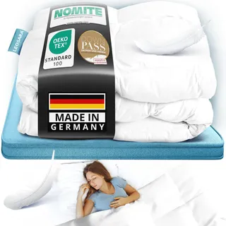 LEOSARA® Feder- und Daunendecke 135x200cm Bettdecke Daunen und Federn - Federbettdecke Oberbett - Schlafdecke Sommer & Winterdecke – (Ganzjahresdecke)