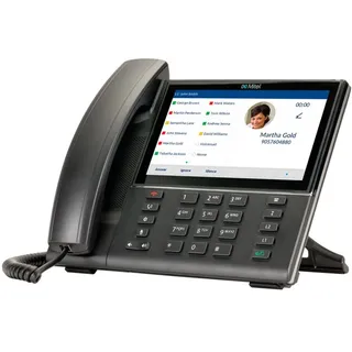 Mitel 6873 SIP, Kabelgebundenes Mobilteil, Freisprecheinrichtung, Anrufer-Identifikation, Schwarz - Schwarz