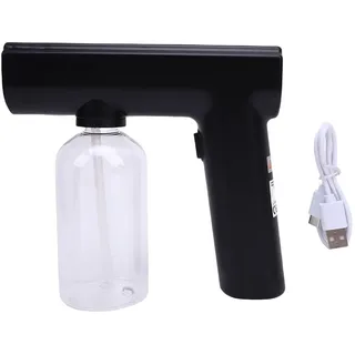 Buachois Elektrischer Zerstäuber Handheld, 250ml Elektrische Nebelpistole, Nanometer Nebelsprühpistole, Handgehaltenes Sprühflasche Sprühpistole Wiederaufladbarer Sprühgerät Nebelmaschine Nebelgerät
