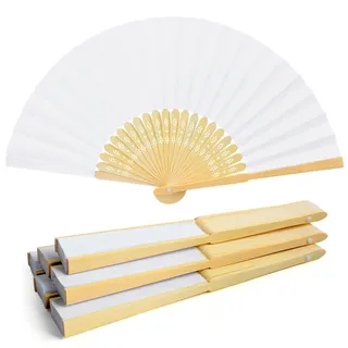 36 Stück Fächer Hochzeit Handfächer Weiß Hochzeit Gäste Geschenk Hochzeitsdekoration Hochzeitsgastgeschenke Papierfächer für Hochzeit Party