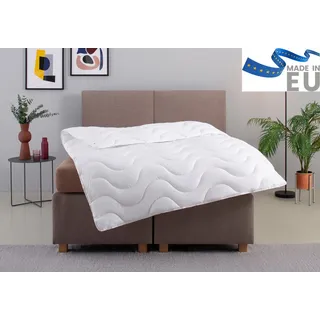 MY HOME Microfaserbettdecke Mailo Bettdecke 135x200 cm, 155x220 cm, Füllung: Polyester, Bezug: Microfaser-Feinbatist, Sommer, Winter, Decke, kuschelweicher Microfaser-Feinbatist Bezug weiß 135 cm x 200 cm