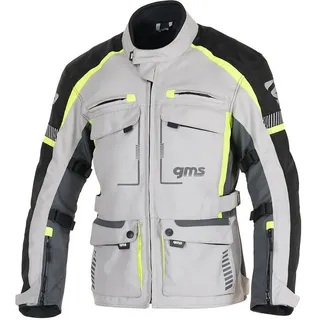 Gms Everest 3in1 Textiljacke wasserdicht - Hellgrau/Schwarz/Neon-Gelb - L