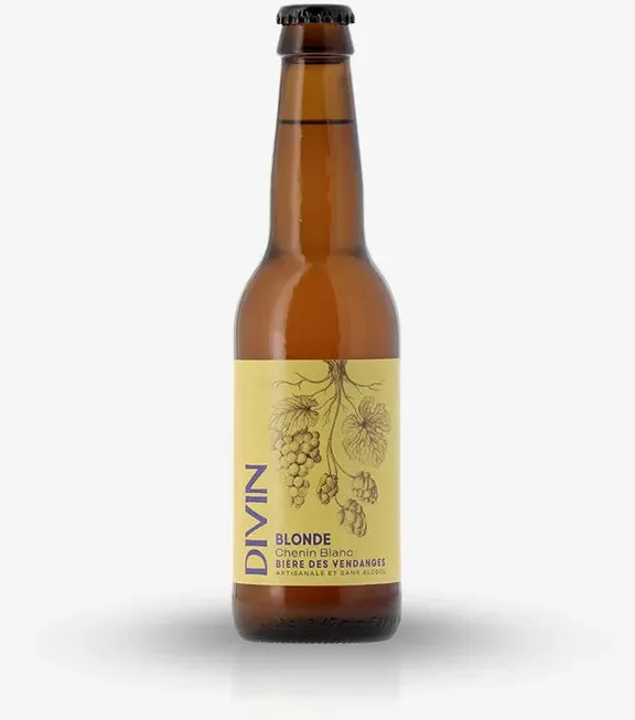 DIVIN BIERE BLONDE - CHENIN: Alkoholfreies Bier, mild und ausgewogen, mit einem feinen Hauch von Chenin