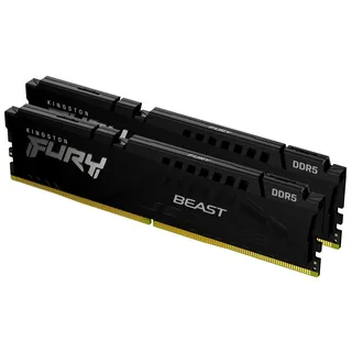 Kingston FURY Beast 32GB 6400MT/s CL32 DIMM (2 x 16GB, 6400 MHz, DDR5-RAM, DIMM), RAM, Schwarz