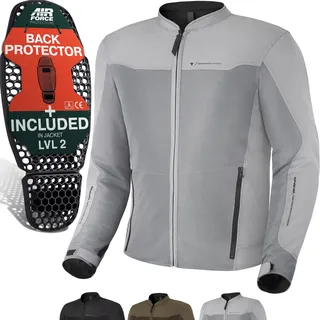 SHIMA OpenAir Motorrad Textiljacke Grau, M)