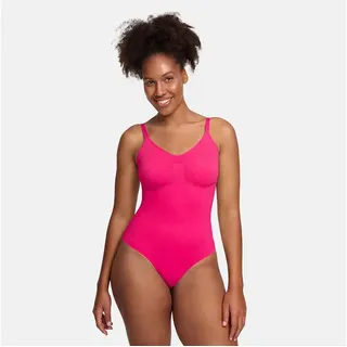 cfab Shaping-Body Bodysuit Sculpting Shapewear mit String-Neon Pink-5XL (1-tlg) rosa 5XL