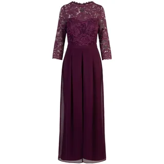 Apart Fashion APART Abendoverall mit Spitzentop und weitem Bein, dunkel lila, 38