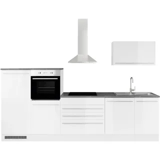BASIC by Balculina  Küchenzeile Jazz 320 cm weiß hochglanz