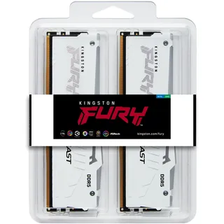 Kingston FURY Beast DDR5 5600MT/s RGB 64GB Kit (2x32GB) CL36 Weiß KF556C36BWE2AK2-64
