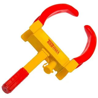 COSTWAY Wegfahrsperre, Parkkralle mit 3 Schlüsseln, für Anhänger gelb|orange