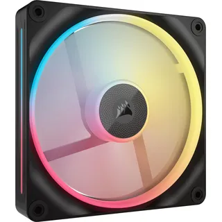 Corsair iCUE LINK LX140-R RGB Expansion - Gehäuselüfter – Geräuscharm, CORSAIR Magnetische Kuppellagerung, Zwei Lichtschleifen, QuikTurnTM-Schrauben, Null-Drehzahl-Modus – Schwarz