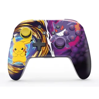 PowerA Enhanced trdls Controller til Nintendo Switch - Pikachu vs. Gengar Switch Gaming Controller, Schwarz