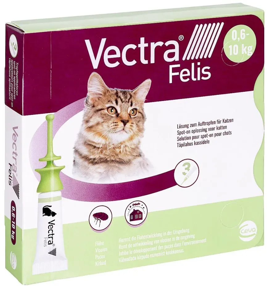 Vectra Felis Lösung gegen Flöhe & Zecken für Katzen