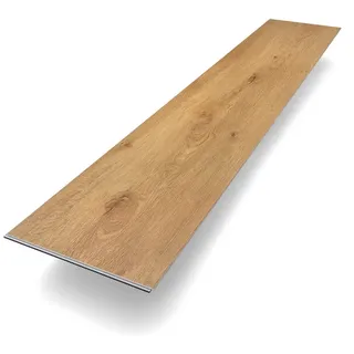 bodenglück Vinylboden Klick Vinyl Premium "Eiche Stralsund" | Braun Holzoptik | integrierte Trittschalldämmung | 1220 x 225 x 5 mm | Paket mit 2,2 m2 | Fußbodenheizung geeignet | 100% wasserfest | Bodenglück