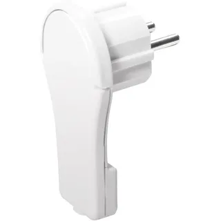 Logilink LPS228 Schutzkontakt-Flachstecker Kunststoff mit Aussteckhilfe 230V Weiß IP20
