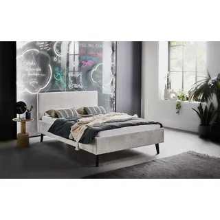 Meise Möbel Polsterbett Avola 140 x 200 cm mit Kopfteil glatt & Cord - Bett, Jugendbett, Bettgestell, Einzelbett - beige
