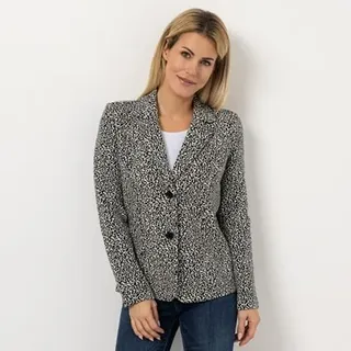VIA MILANO Blazer 2 Knöpfe Allover-Print figurumspielend