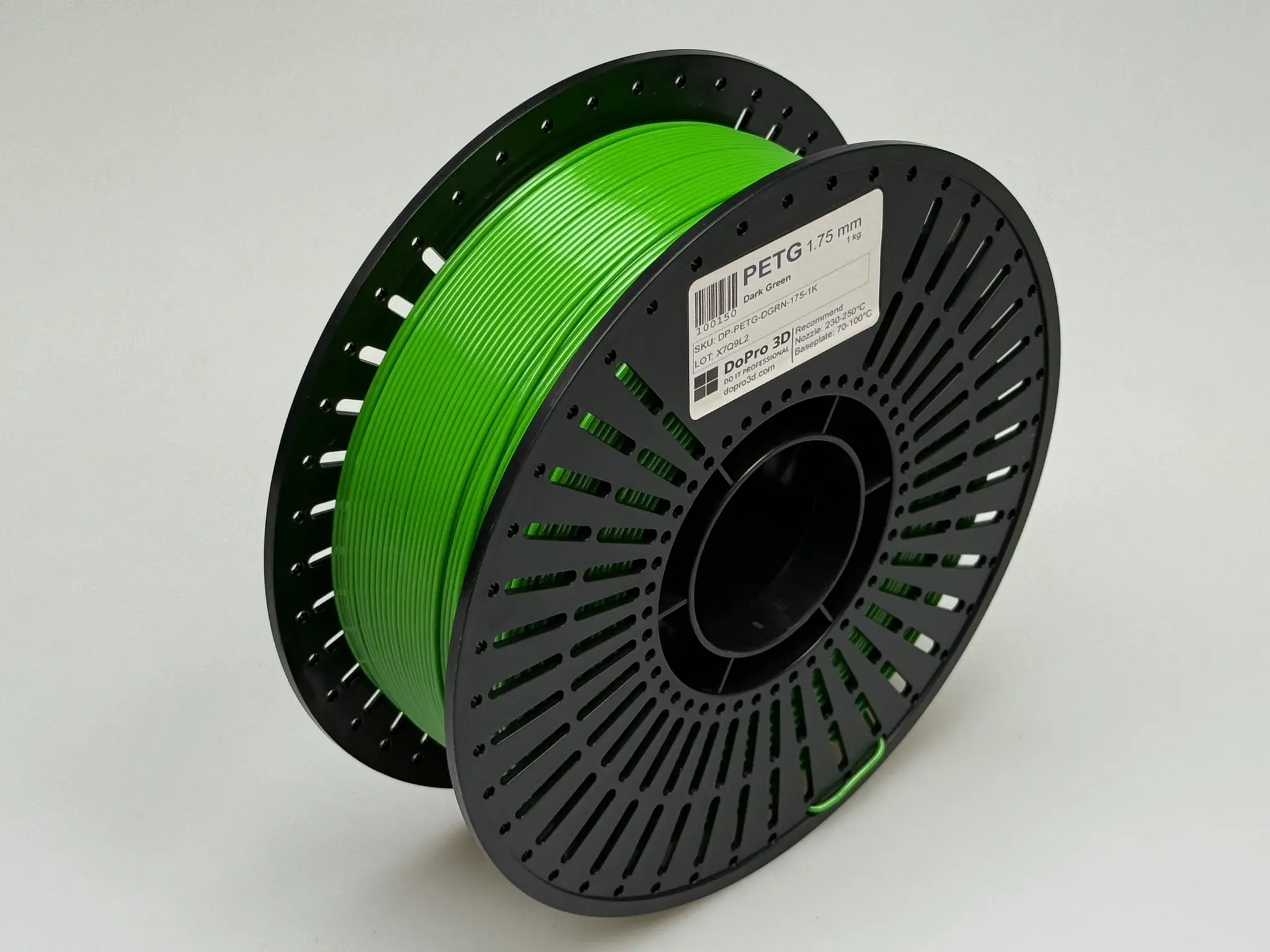 DoPro 3D PETG Filament Dark Green – Nexyl Class – 1,75 mm – 1,0 kg