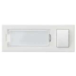 ChiliTec Klingeltaster mit Namensschild, weiß Kunststoff, 91x32x18mm