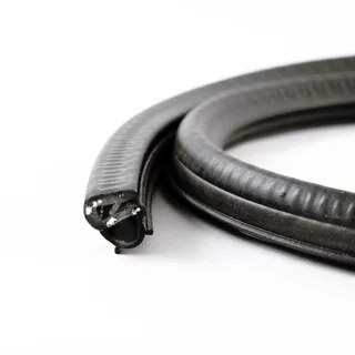 EUTRAS [10 m] Türdichtung KSD2054 Dichtungsprofil 0,8-2,5 mm – hält ohne Kleber – TOP Gummidichtung für Autotür, Kofferraum und Heckklappe – TOP deutsche Industriequalität Made in EU