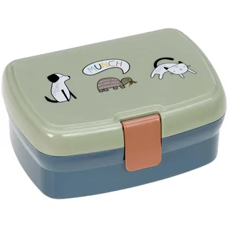 Lässig Lunchbox Brotdose mit herausnehmbarer Unterteilung, BPA-frei/Happy Prints,