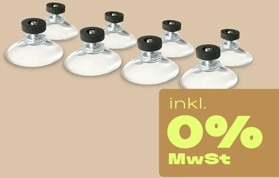 8x Saugnapf Halterung - 0% MwSt.
