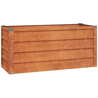 vidaXL Hochbeet, Hochbeet für Garten Balkon Terrasse, Kräuterhochbeet zum Selber Bauen, Gemüsebeet Pflanzkübel aus Metall, Grau Cortenstahl