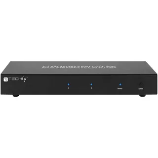 TECHLY 2-Port DisplayPort1.2 Dual-Monitor KVM Switch