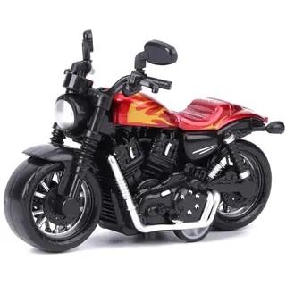 Zerodis Legierung Motorrad Spielzeug Hoch Simulation Motorrad Modell Pull-Back Fahrzeug Spielzeug für Kinder Intellektuelles Spielzeug Geschenkset(rot)