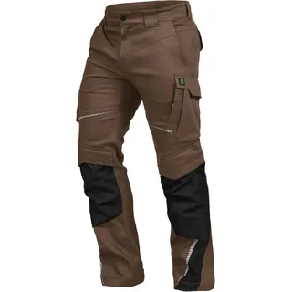 Leibwächter Arbeitshose Bundhose Herren Flex-Line - 68 - haselnuss/schwarz – FLEXH29