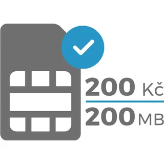 Aktivierte SIM-Karte (200 CZK / 200 MB)