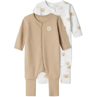 NAME IT Oxford Bear Schlafanzug 2 Einheiten Oxford Tan 12 Monate