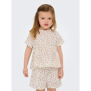 KIDS ONLY Druckbluse KMGTHYRA LIFE S/S TOP WVN NOOS beige 122 EU
