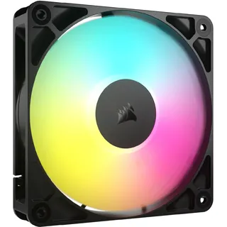 Corsair RS120 ARGB 120mm PWM-Lüfter – Daisy-Chain-Verbindung – Geräuscharm – Magnetisches Dome-Lager – Einzelpackung – Schwarz