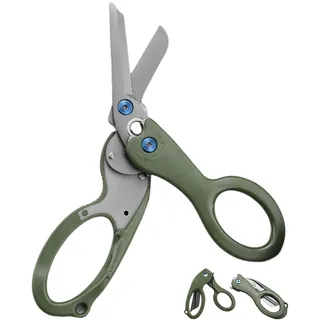 Ziyero Rettungsschere Trauma Schere Multitool Rettungsschere Faltbare Scherenzange aus Edelstahl-Ideal für Professionellen Einsatz Im Rettungsdienst Oder Alltägliche Aufgaben