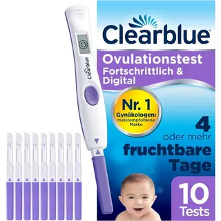 Clearblue Ovulationstest Fortschrittlich & Digital (testet 2 Hormone), Kinderwunsch, 10 tlg.