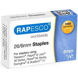Rapesco RAPESCO® Heftklammern 26/6, 5.000 St.